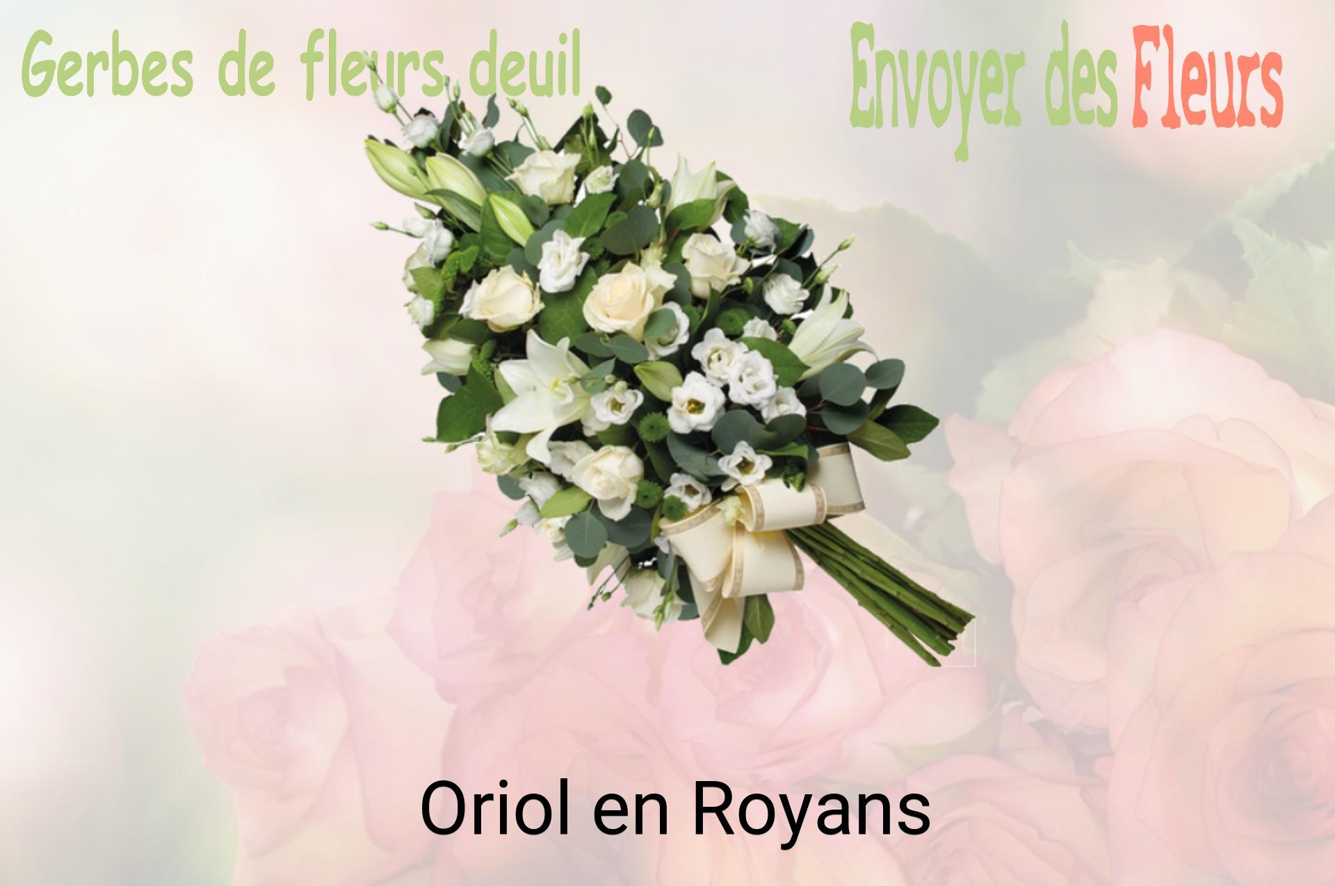 Gerbe de fleurs de deuil livrée à Oriol-en-Royans